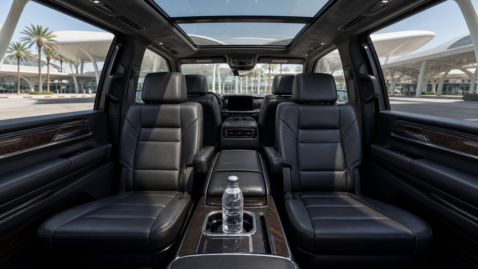 Lux4Rides luxury group transportation cabin for World Cup 2026 Sprinter van and SUV transfers to SoFi Stadium in Los Angeles