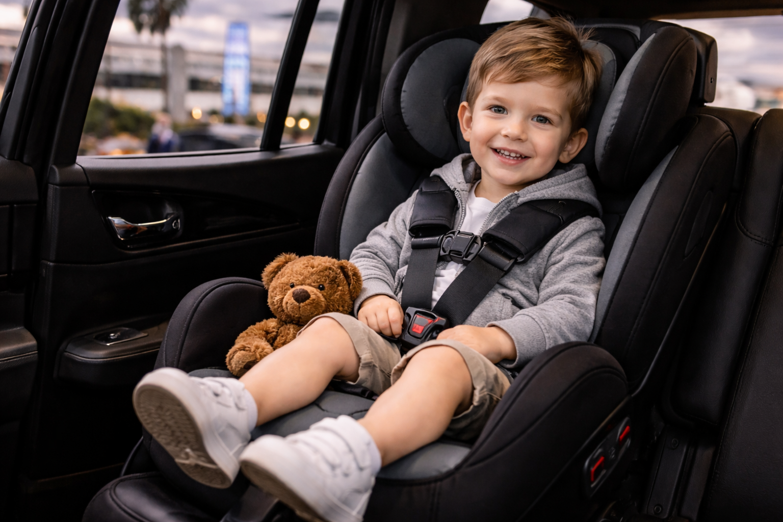 LAX car service with car seat available black SUV