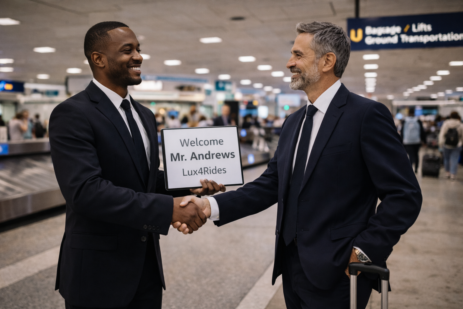 Meet and greet chauffeur at LAX baggage claim black car service