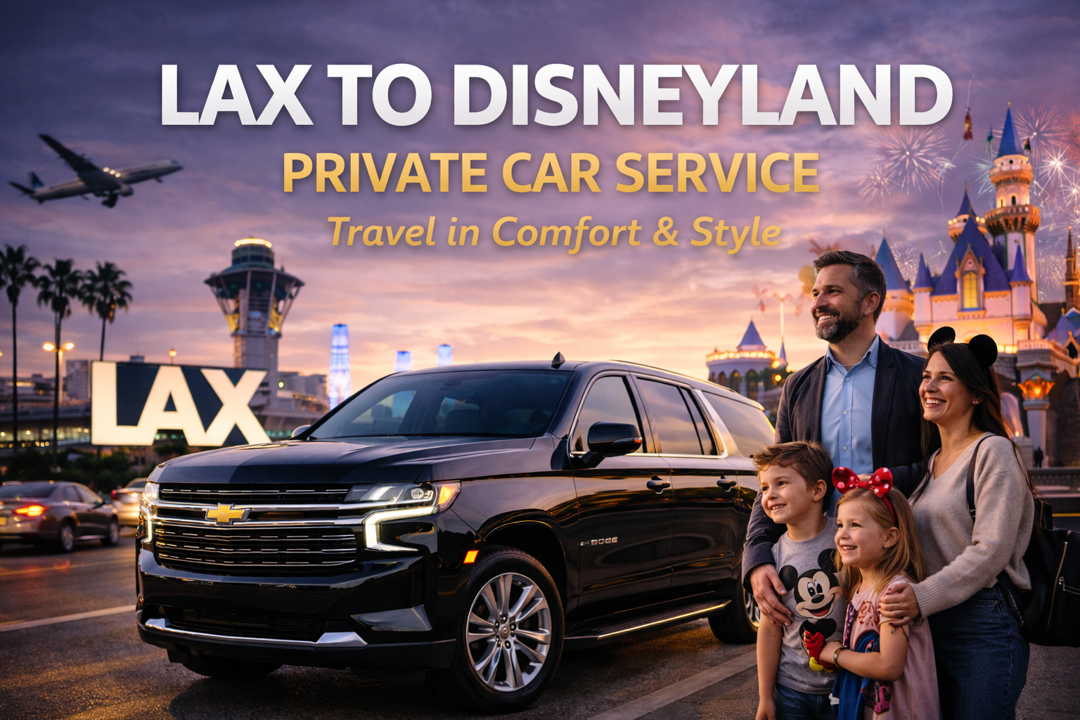 SUV luggage space LAX to Anaheim car service