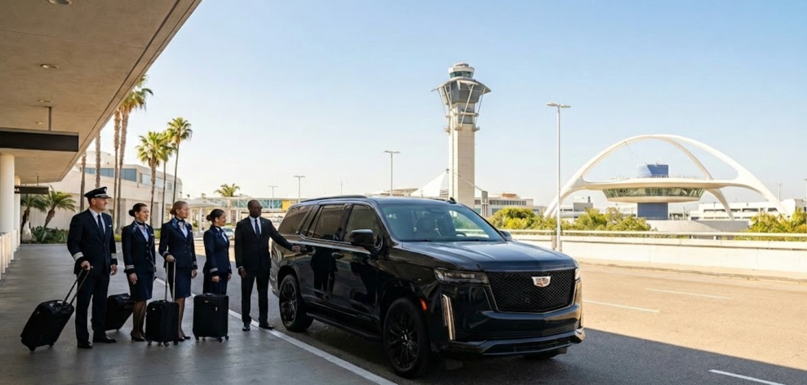 Professional airline crew transportation service Los Angeles