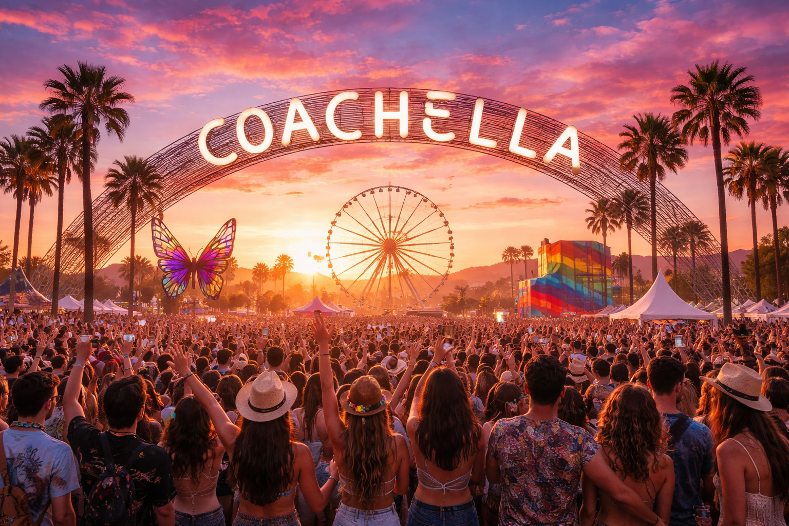 Coachella limo service 2026 - VIP black car and chauffeur transportation to the Empire Polo Club in Indio