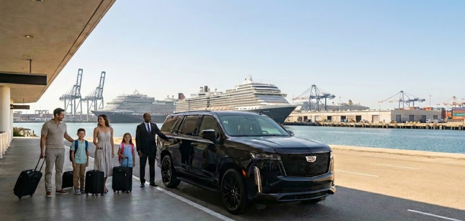 Luxury cruise port transportation Los Angeles Long Beach San Pedro