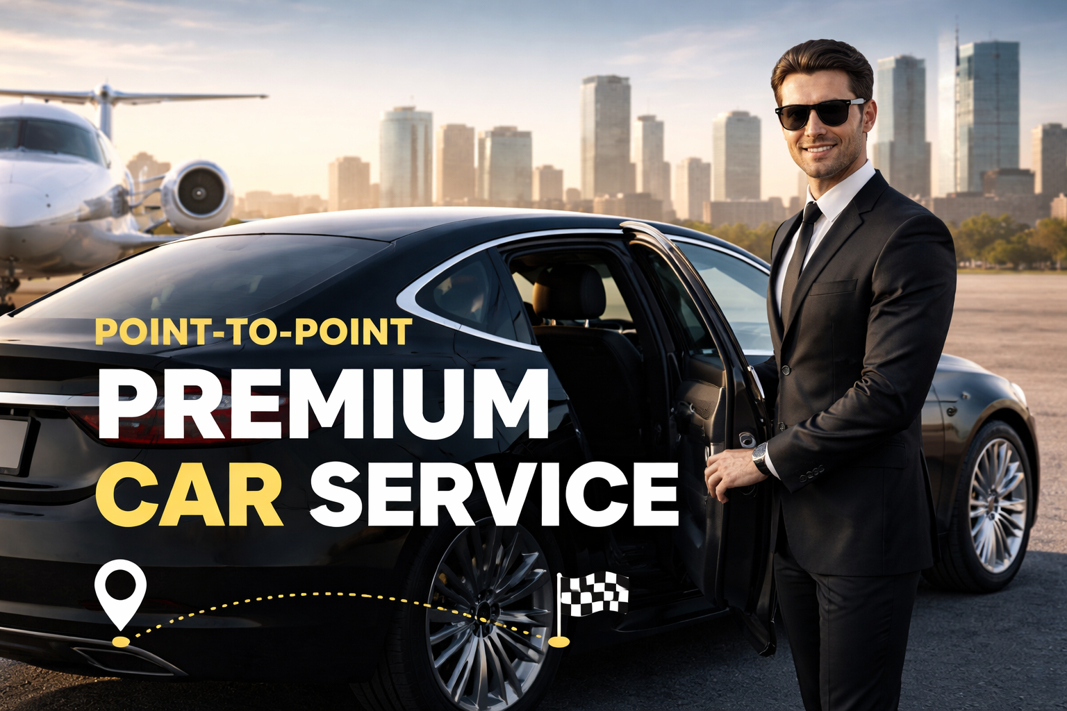 Luxury black car service in Los Angeles