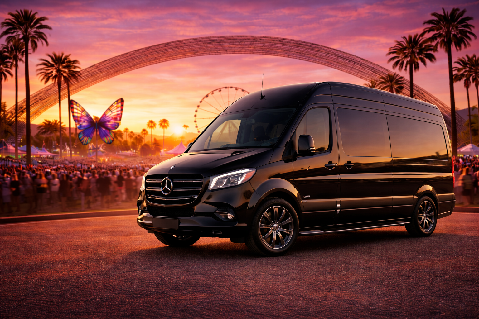 Mercedes Sprinter van group transportation Los Angeles