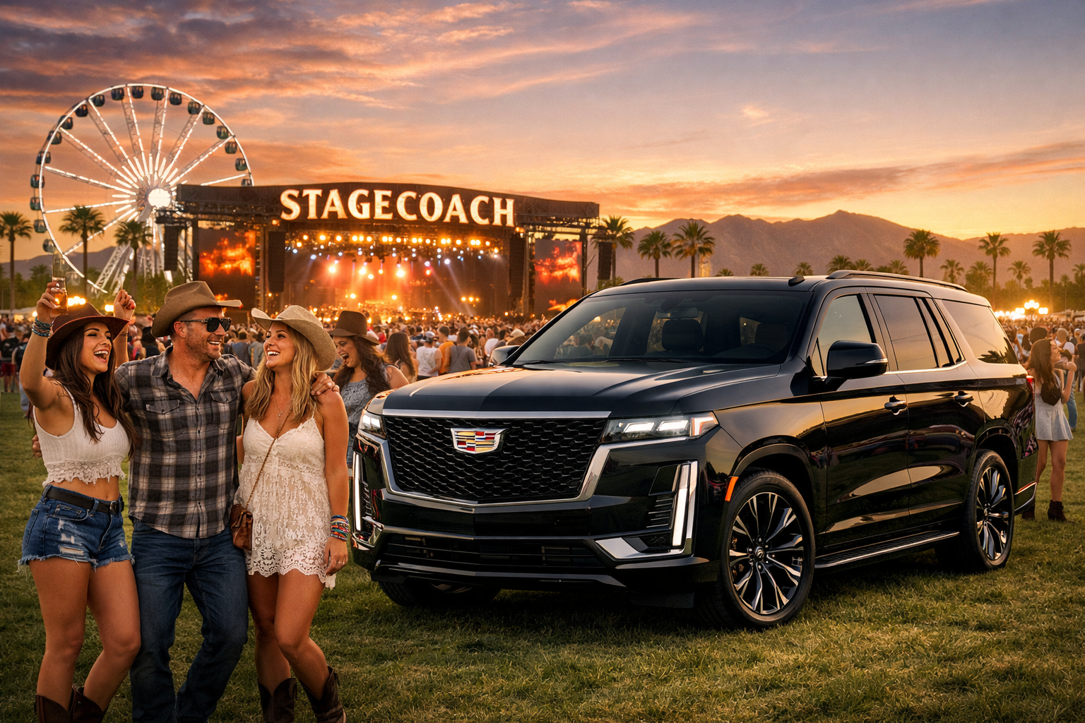 Stagecoach Festival car service to Empire Polo Club in Indio (Coachella Valley) by Lux4Rides