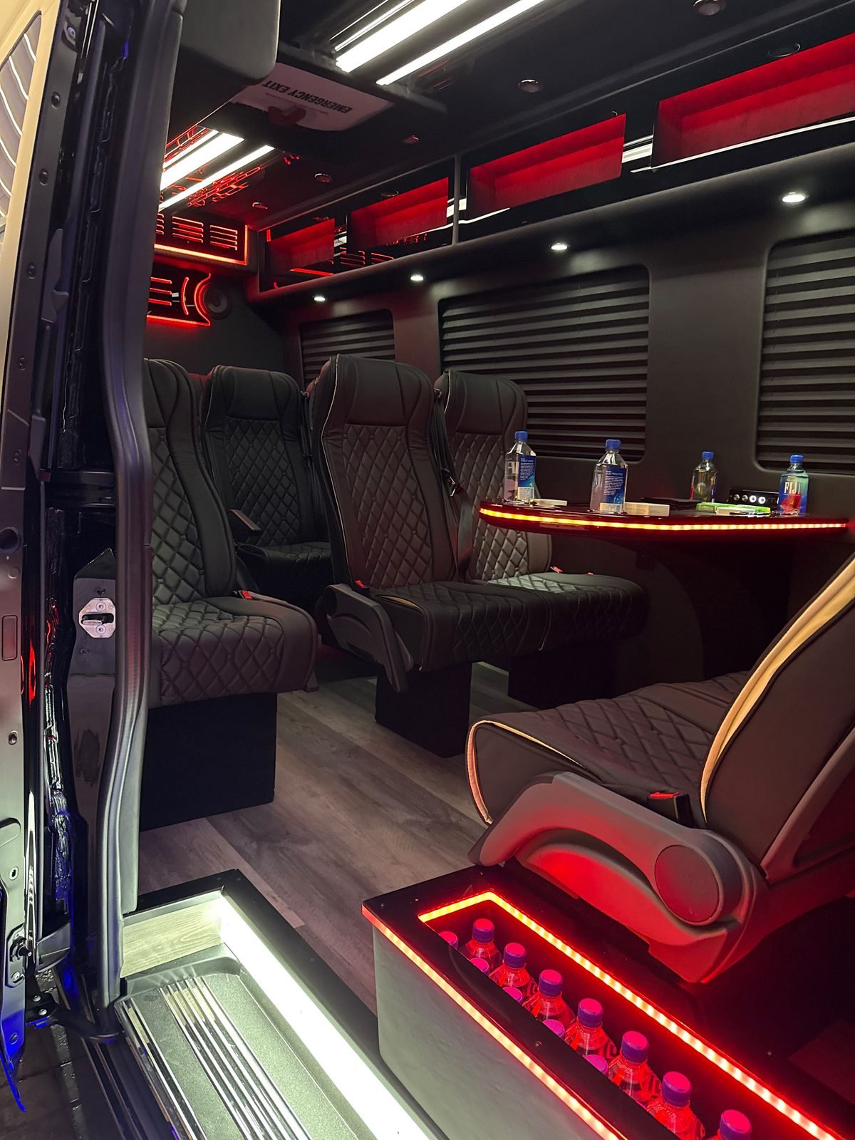 Executive 2 Mercedes Sprinter, Los Angeles — interior red lighting