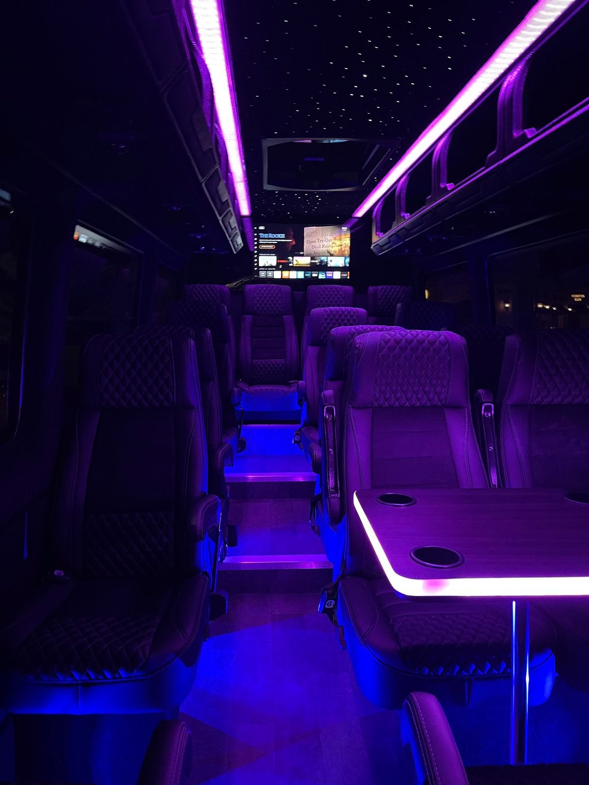 Executive 3 Mercedes Sprinter, Los Angeles — interior LED purple