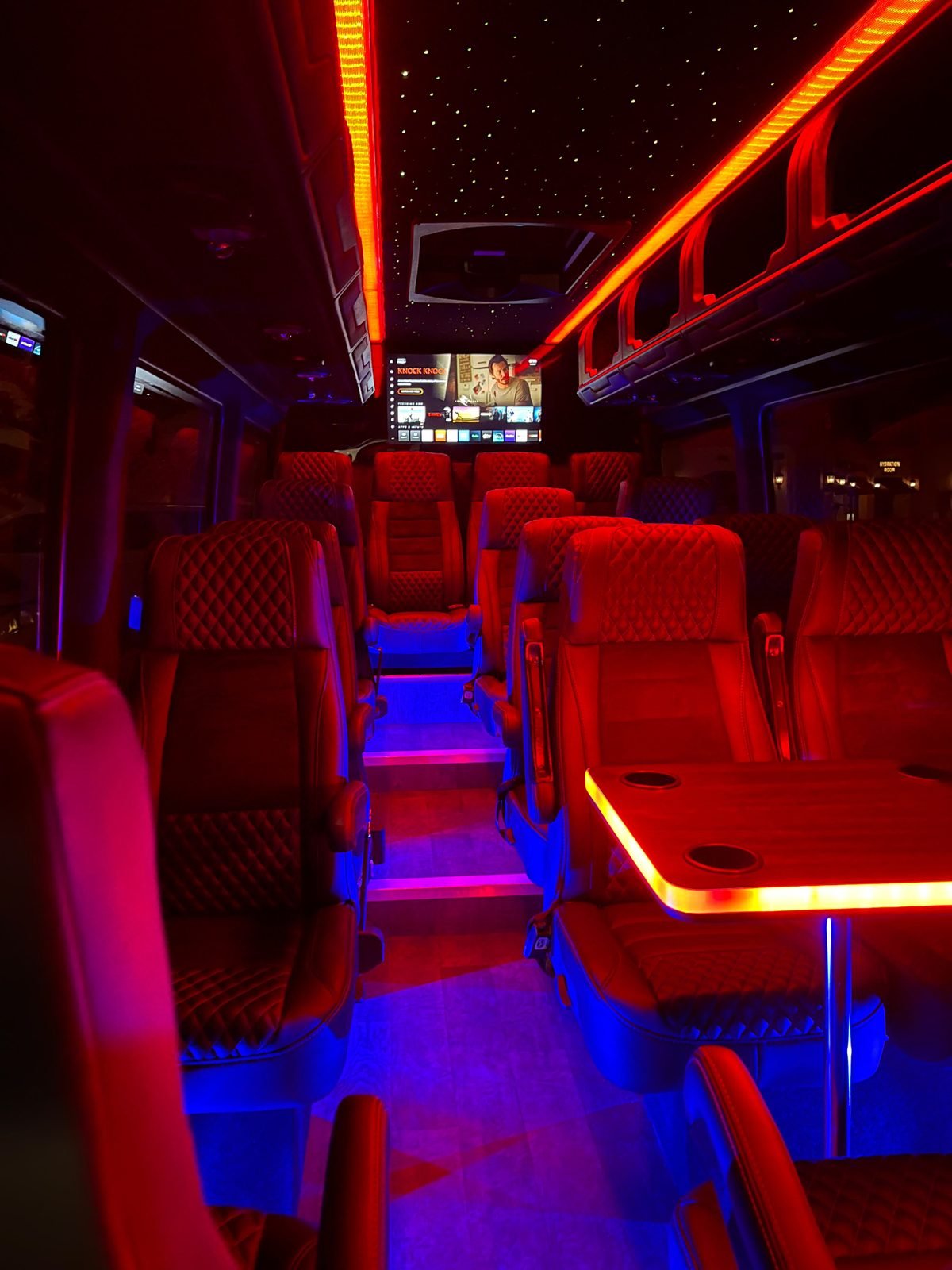 Executive 3 Mercedes Sprinter, Los Angeles — interior LED red